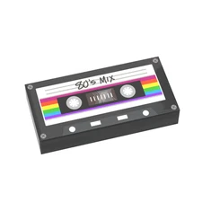 Cassette Mix Tape - Retro Minifig Accessory - Custom Printed -  Brick City