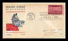 US COVER NORTH DAKOTA STATEHOOD 50TH ANNIVERSARY FDC SCOTT 858 LINPRINT