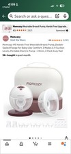 Momcozy M5 Double Wearable Breast Pump, 9-Levels, White gently used 