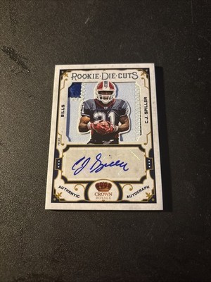 2010 Crown Royale C.J. Spiller Rookie Die Cuts RPA Silver Auto Bills 2/10 #6