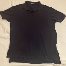 Polo By Ralph Lauren Polo Shirt Mens Sz XL Navy Blue Classic Fit Red Pony A 