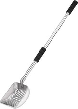 Metal Cat Litter Scoop with Deep Shovel Long Handle,Detachable Stainless Stee...
