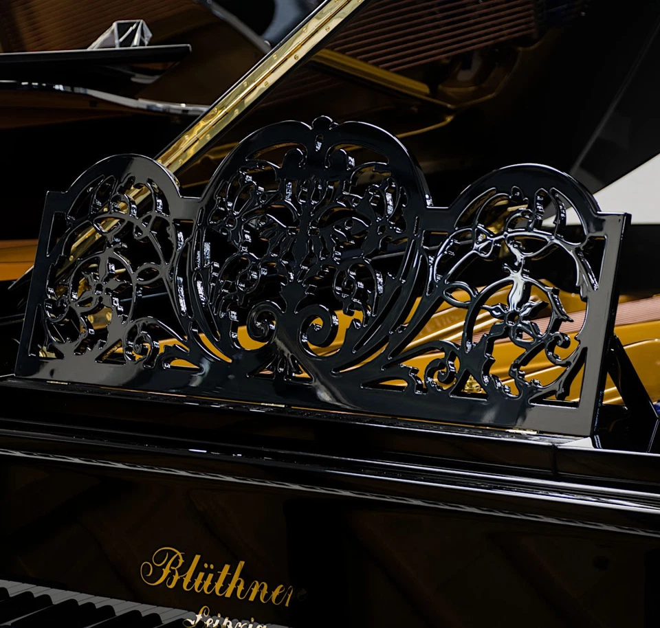 Piano À Queue Blüthner D'Occasion, Noir Brillant - Photo 3/4