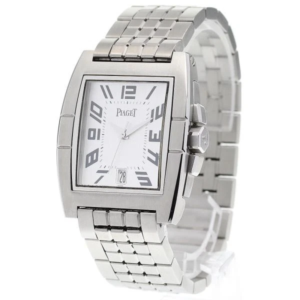 Piaget — Piaget Upstream 27050 33mm SS Silver Dial Automatic Date Watch #C4294