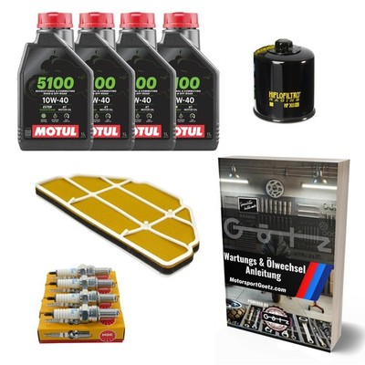 Wartungspaket für Kawasaki Ninja ZX6R 98-02 & Motul & Racing Ölfilter &Anleitung