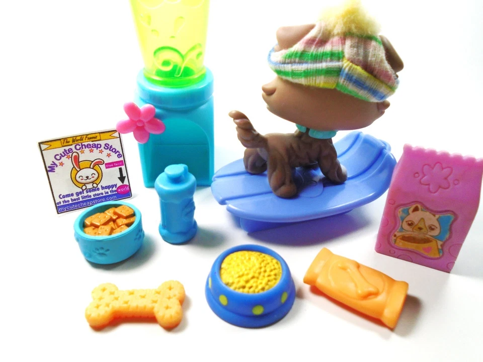 Auténtico Collie Gris Littlest Pet Shop #67 con Accesorios Foto 2 de 4