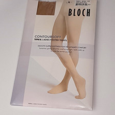 Bloch Contoursoft Dance Footed Tights Tan T0981L BTAN Womens Adult Small/Medium