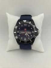Sparo Men 45mm Watch Black & Blue Tone World Series 2016 Cubs MLB - RUNS