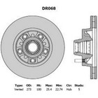 New PROTEX Brake Disc Ultra Rotor - Front For Leyland P76 1973-1976 DR068