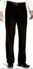 J. FERRAR JF Men's Pants 36 X 29 Black Modern Fit