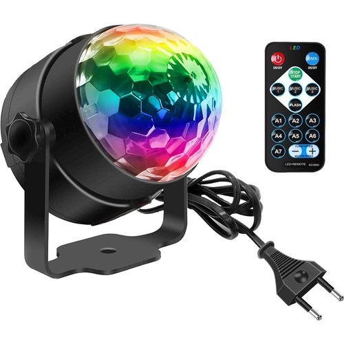 LED Discokugel Lichteffekt Magic RGB DJ Party lichtorgel Bühnenbeleuchtung DHL - Zdjęcie 26 z 26