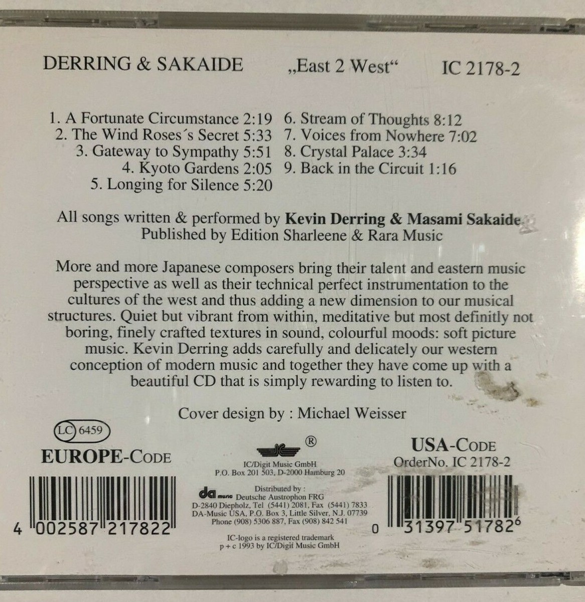 Derring & Sakaide - East 2 West - CD 31397517826| eBay