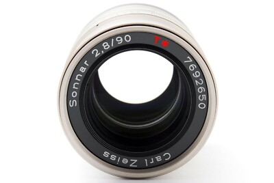Mint w/ Hood】 Contax Carl Zeiss Sonnar T* G 90mm f2.8 Chrome Lens