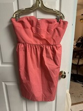 J. Crew Women’s Pink Strapless Dress Med 14 Layered With VNT Y2K Formal Lined