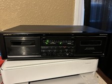 ONKYO TA-RW313 Stereo Dual Cassette Tape Deck Recorder R1 High Speed Dub WORKS