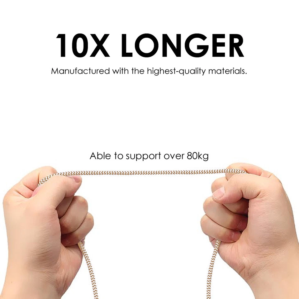 AMZER Golden 1M High Speed Tangle Free USB Type C Data Sync Charging Braid Cable - Image 4 of 4