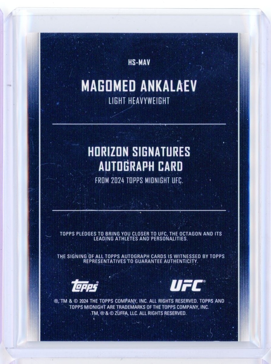 2024 Topps Midnight UFC MAGOMED ANKALAEV AUTO Autograph Signature