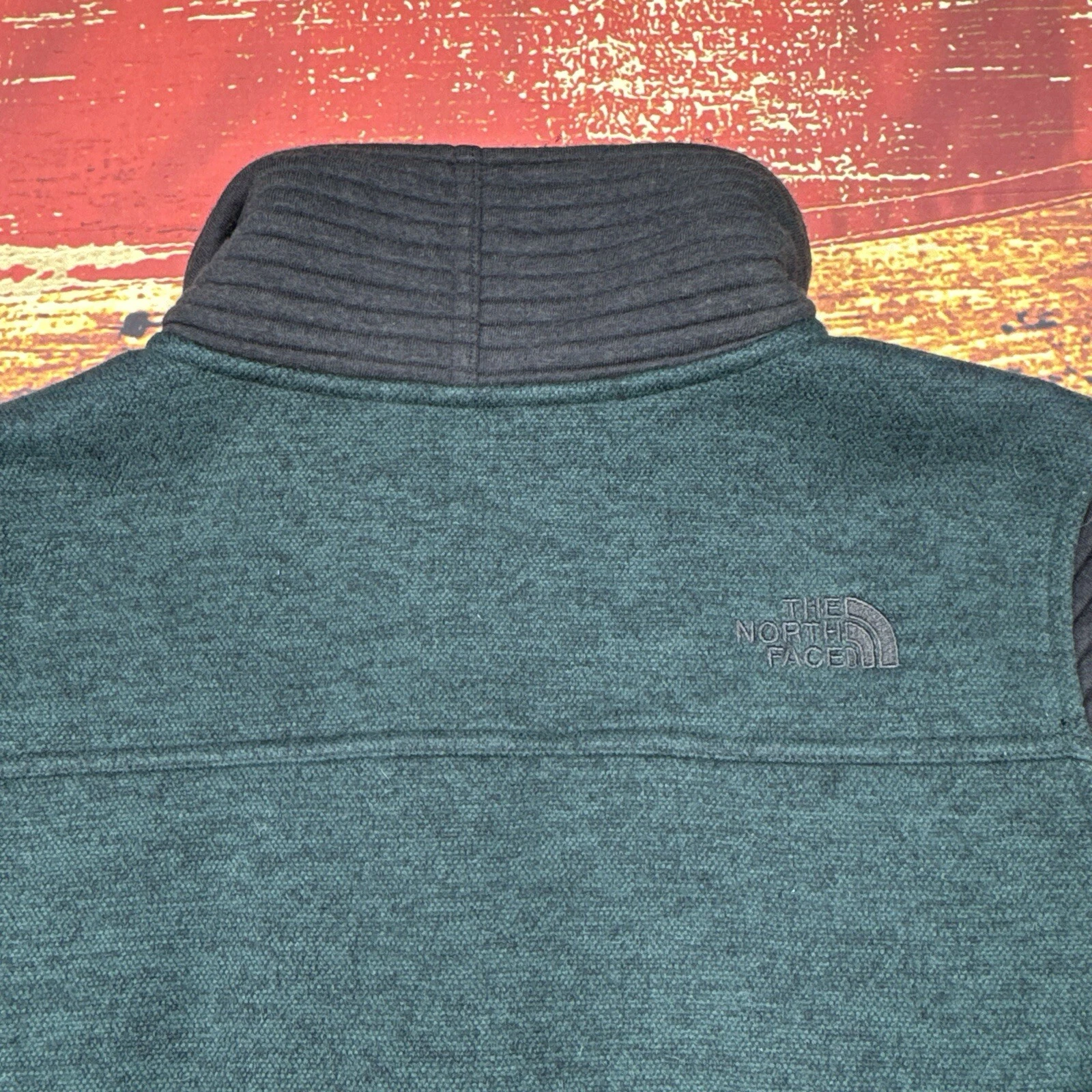 north-face ribbed fleece full zip coat jacket