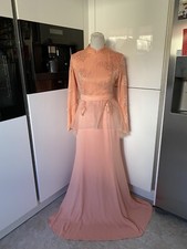 Damen Abendkleid Maxikleid Kleid Gr. 40 Hijab Tesettür