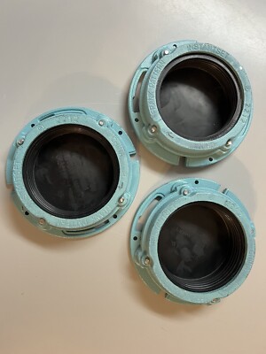 Frank Pattern 4 in. Cast Iron Closet Flange with Test Cap 40TCSL Lot Of 3