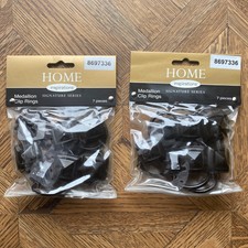 HOME Inspirations Gardinenringe Farbe schwarz/braun zwei Packungen je 7 Stück.