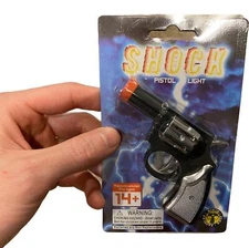 SHOCKING PISTOL GUN + FLASHLIGHT Prank Gag Gift Joke