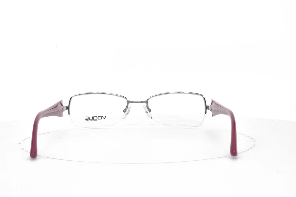 GAFAS VOGUE Marco Plata Oscura Medio Borde Auténtico 51-18-135 3864B 548 U10 Foto 4 de 4