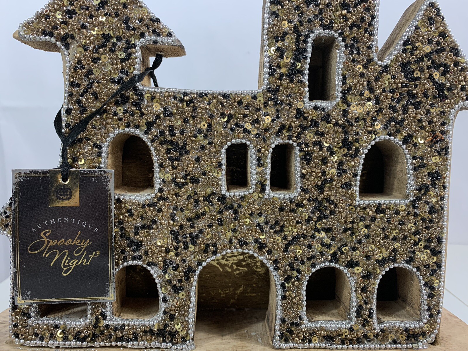 Authentique Halloween House Lighted Bead Bedazzle Spooky Night Battery