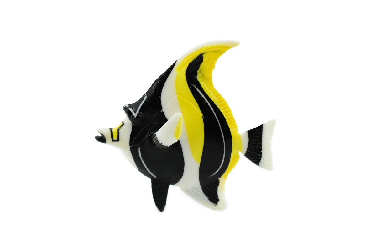 Moorish Idol, Angel Fish, Hand Painted, Realistic Toy Gift, 3
