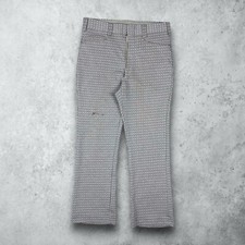 Vintage 60s 70s Plaid Novelty Print Golf Disco Slacks Pants Size 33x28 USA
