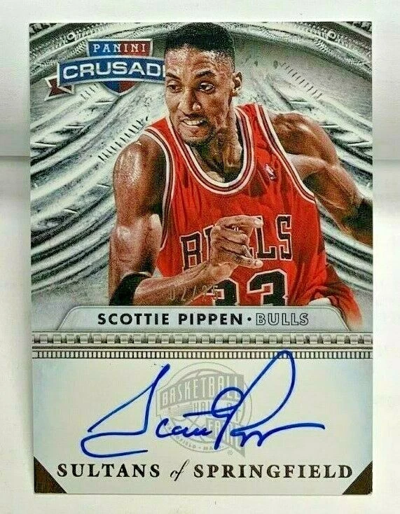 Panini Scottie Pippen Basketball Autographed Sports Trading Cards