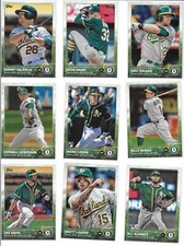 2015 Topps Update Baseball 14 Cards Athletics Team Set