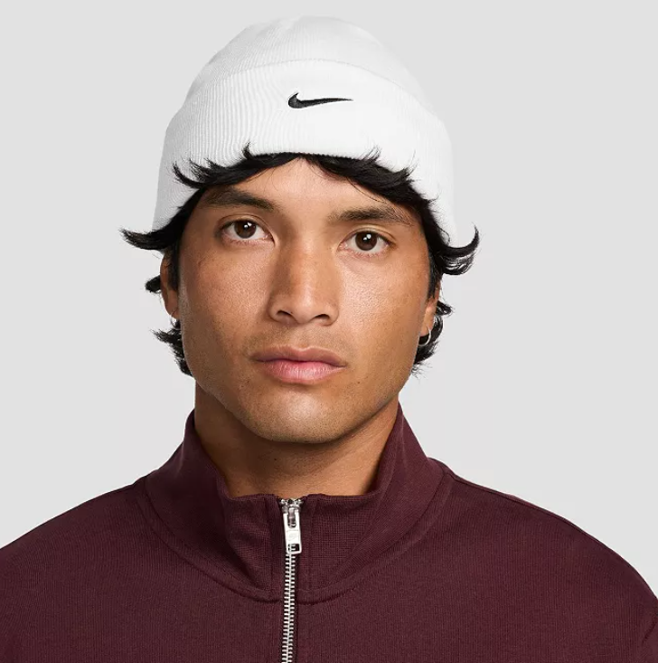 Nike Terra Swoosh Beanie White Men's | eBay