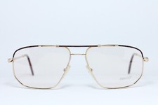 AMOR 739 HA Gold Vintage Eyeglasses Frame Aviator Square