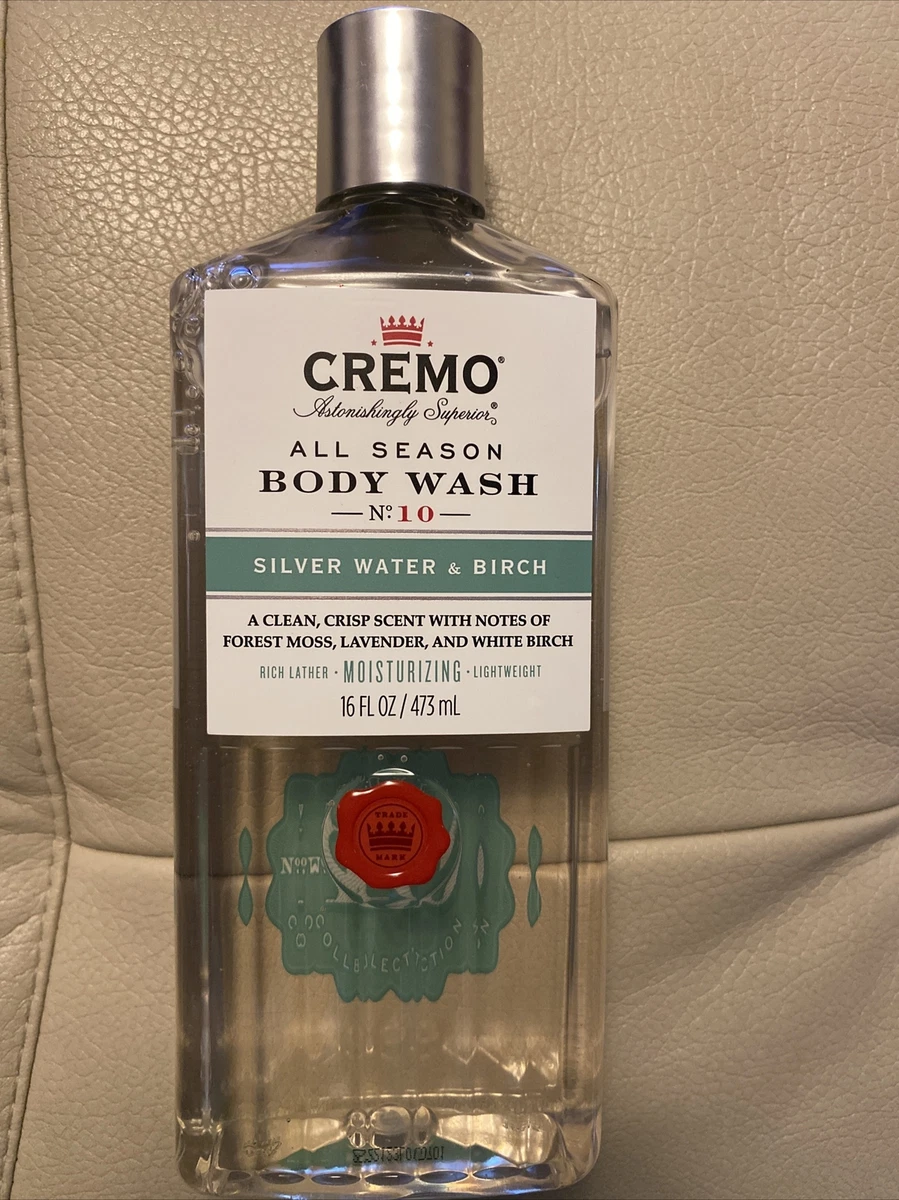 Cremo All Season Body Wash Silver Water Birch Moisturizing Clean