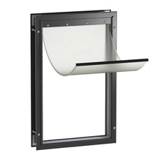 Black Deluxe Aluminum Extra Large Pet Door for Doors up to 2.76", for Pets up to