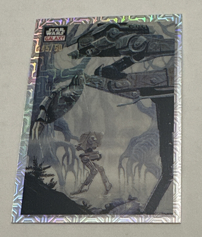 2023 Topps Chrome Star Wars Galaxy MARCHING AT-STs Mojo Refractor SP #45/50