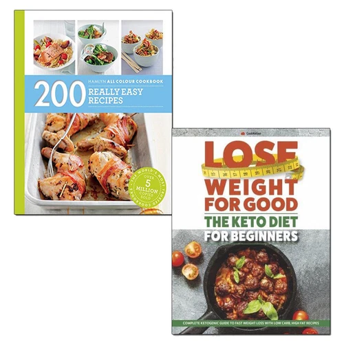 200 Really Easy Recipes and Keto Diet for Beginners 2 Books Collection Set NEW