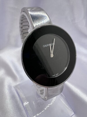 Women s Stainless Steel Silver Calvin Klein Cuff Style Watch Swiss Made Elegant