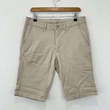Mossimo Shorts Men 32 Brown Mid Rise Bermuda Cotton/Elastane Casual Stretch