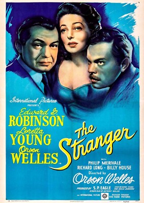Der Fremde 1946 Film POSTER DRUCK A5A2 Welles Vintage Thriller Film Wandbild