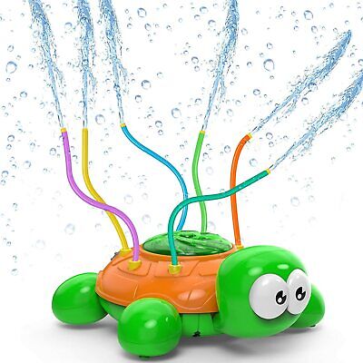 per giardino esterno estivo giocattolo creativo con 6 tubi Sprinkler per bambini a forma di tartaruga prato 
