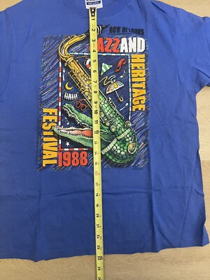 VINTAGE 1988 NEW ORLEANS JAZZ HERITAGE FESTIVAL T SHIRT TEE