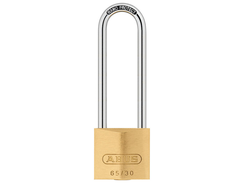 ABUS 12294 60mm Long Shackle Brass Padlock | Solid brass body, NANO PROTECT hardened steel arch - for basement, cabinet, gate - 30 mm - Image 4