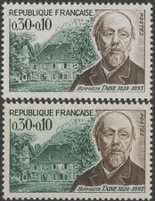FRANCE TIMBRE N° 1475 " HIPPOLYTE TAINE VARIETE COULEUR " NEUF xx TTB K131A