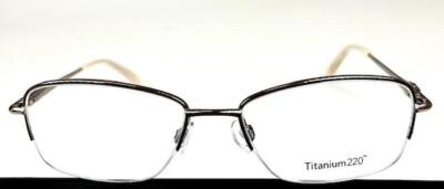 New Titanium220 T220-02 Gold Titanium Eyeglasses 52/17/135 Titanium 220 Eyeglasses Frame T220-02 Women main image 2