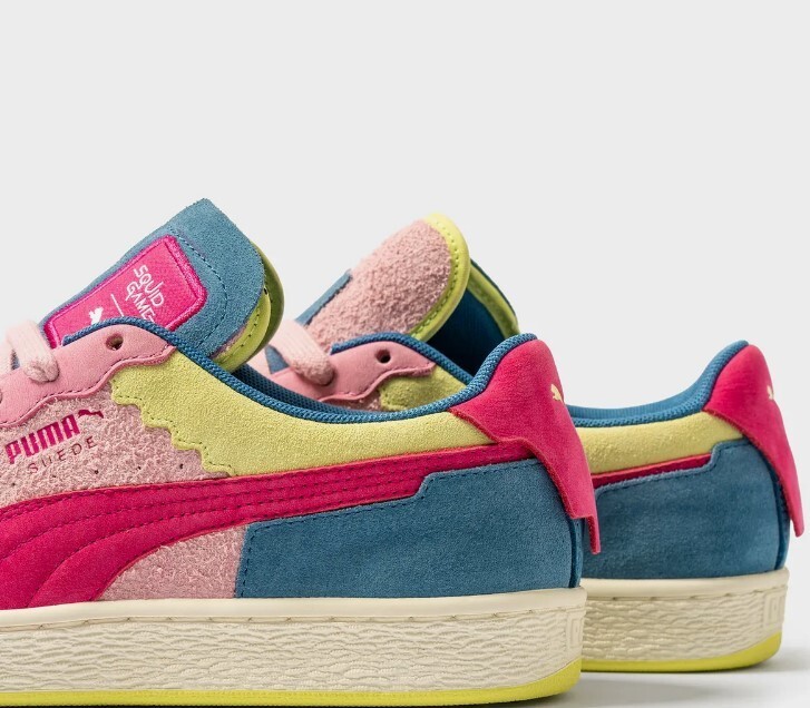 PUMA X Squid Game suede og 39942801 men's shoes blue pink