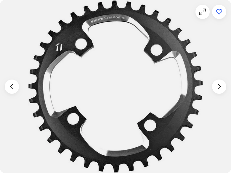 SRAM X01 X-sync Narrow Wide Chainring 36t 11 Speed BCD 94mm Black