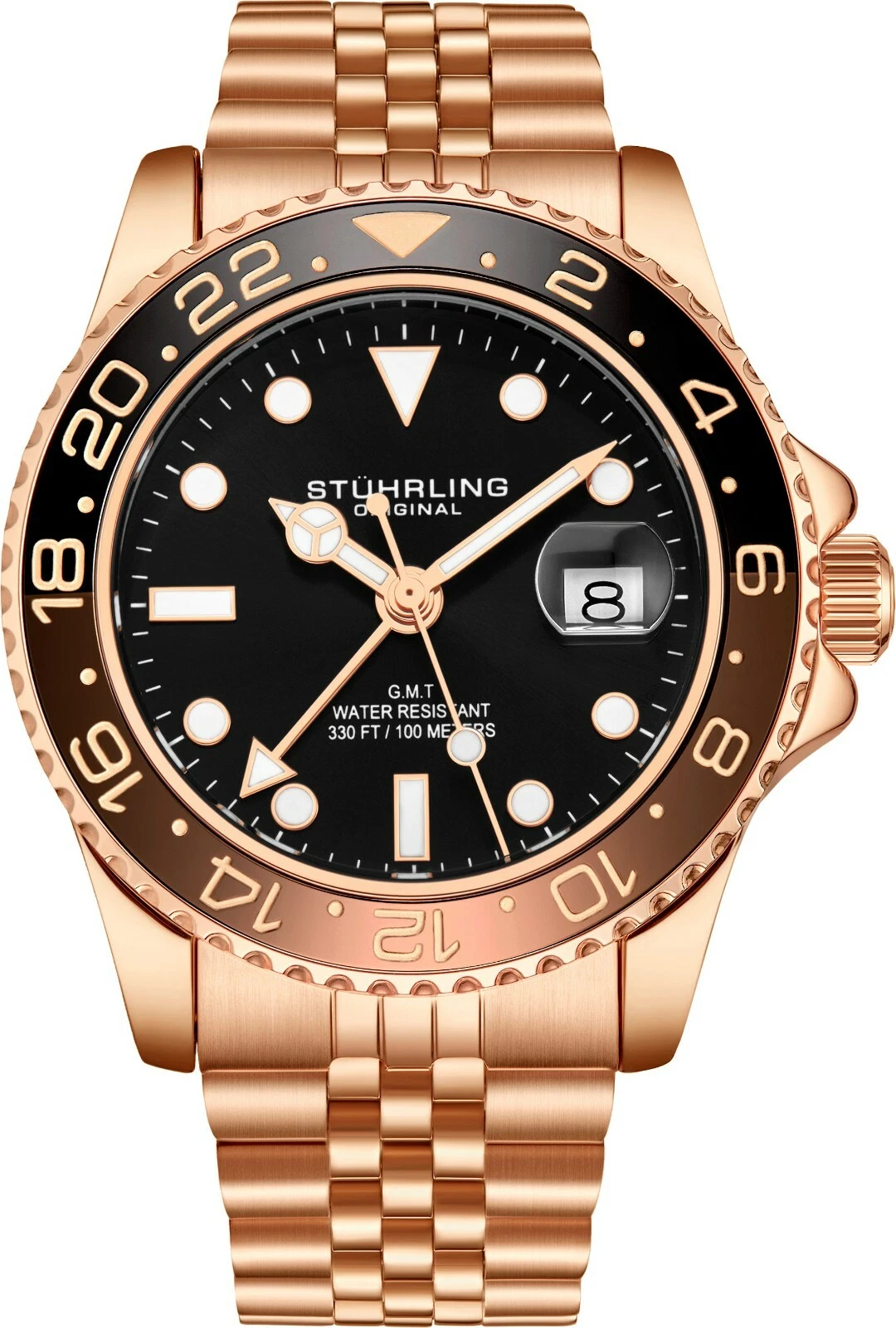 Stuhrling Aqua Diver 3968 Swiss Quartz Men s Rose Bracelet Watch in Dominican Republic at DOP 9983 Rating 5