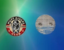 MUFF DIVERS CLUB  2.25" lapel pin badge brooche